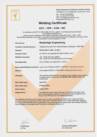 Welding Certificate